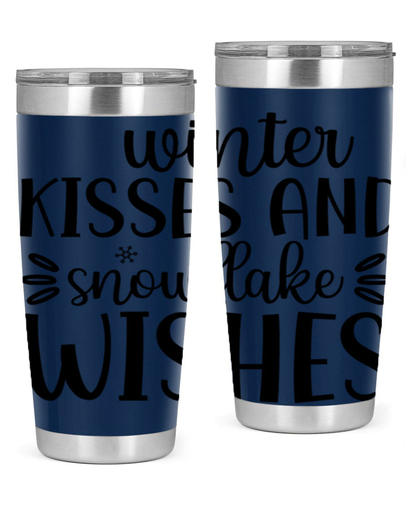 Winter Kisses And Snowflake Wishes517#- winter- Tumbler