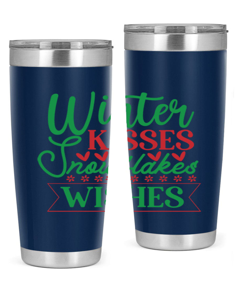 Winter Kisses Snowflakes Wishes 522#- winter- Tumbler