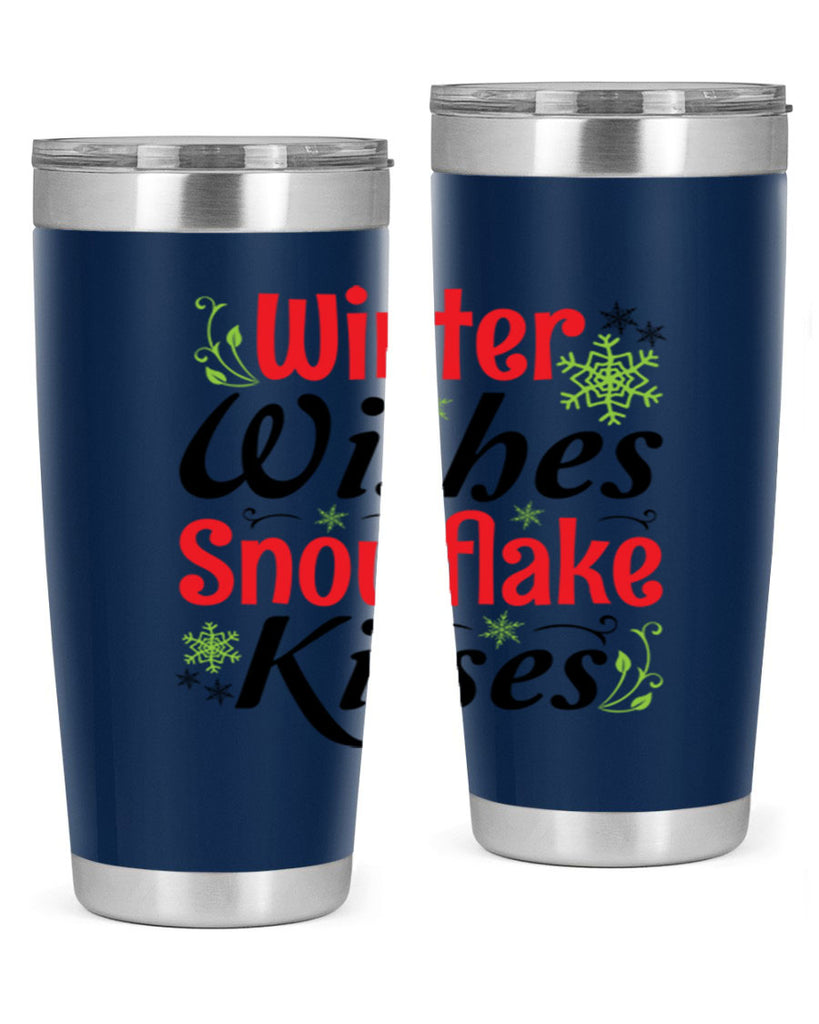 Winter Wishes Snowflake Kisses 568#- winter- Tumbler