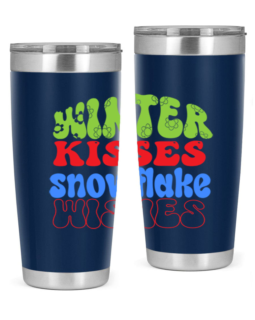 Winter kisses snowflake wishes 520#- winter- Tumbler