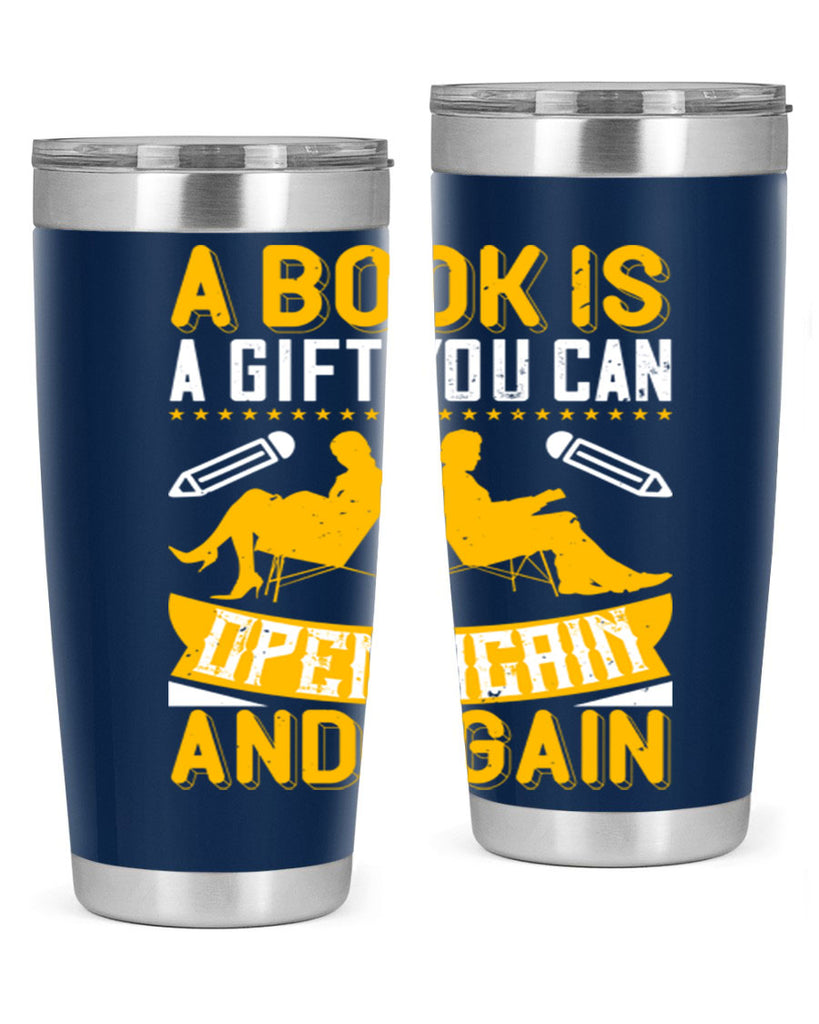 a book is a gift you can open again and again 80#- reading- Tumbler