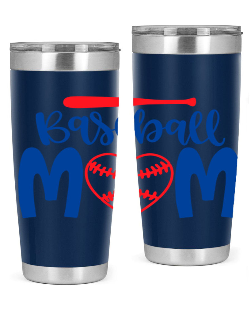 baseball mom 278#- mom- Tumbler