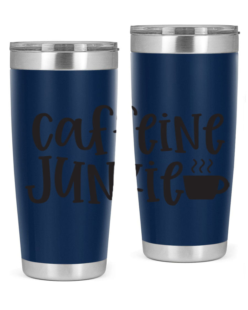 caffeine junkie 412#- mom- Tumbler