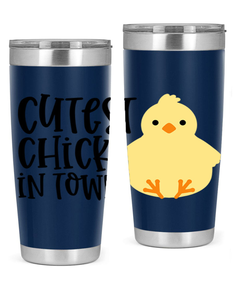 cutest chick in town 61#- easter- Tumbler