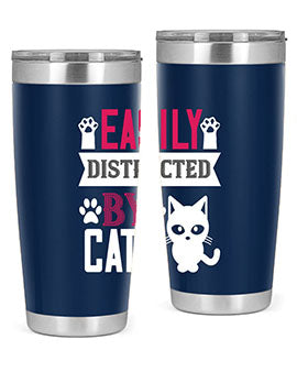 easily distracted by cats Style 47#- cat- Tumbler