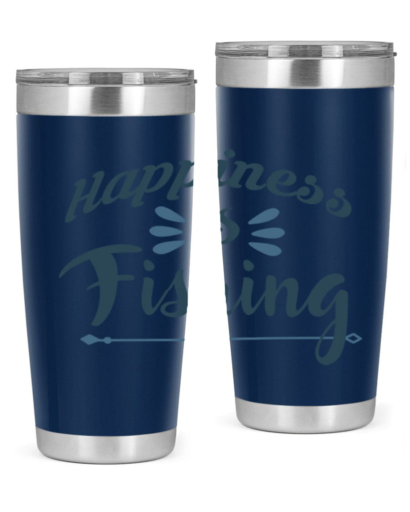 happiness is fishing 122#- fishing- Tumbler