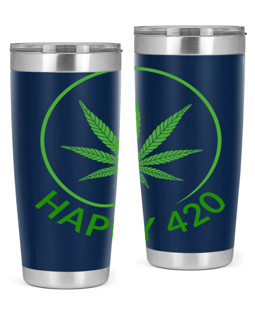 happy 420 100#- marijuana- Tumbler