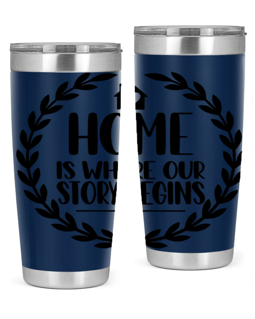 home is where our story begins 12#- home- Tumbler