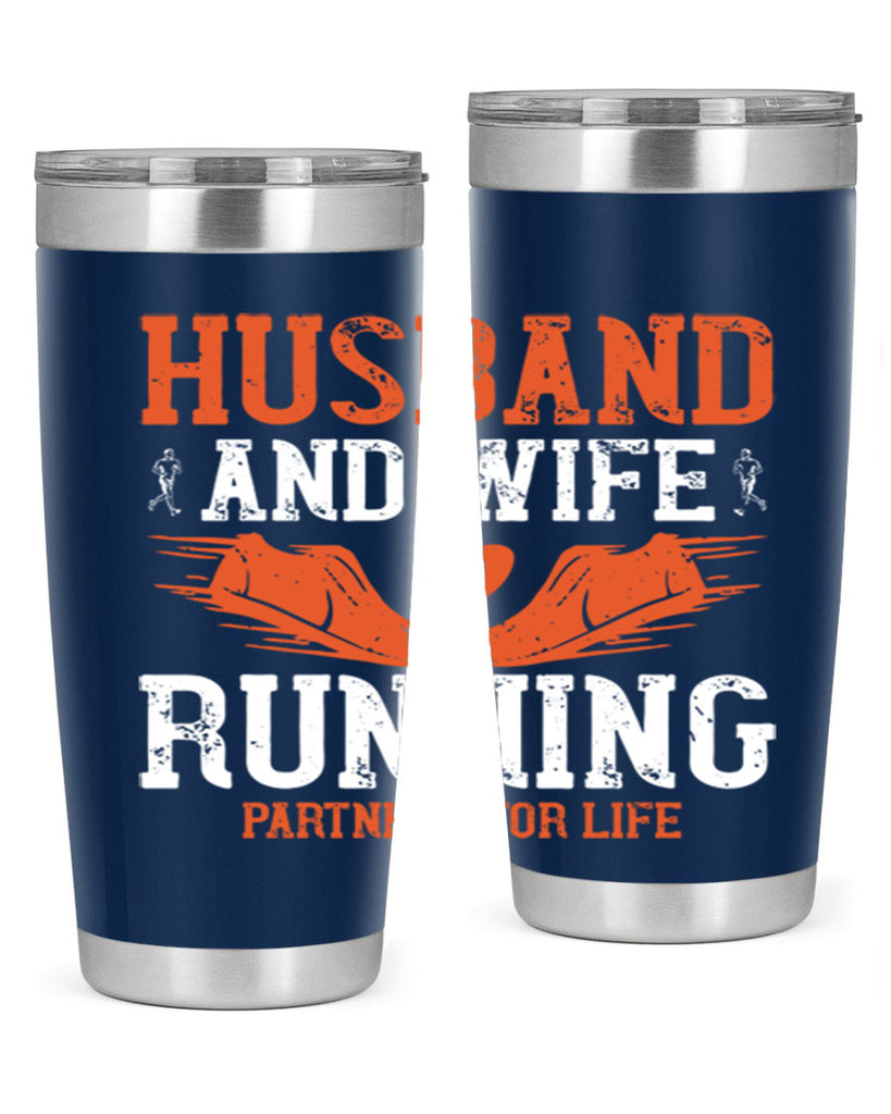 husband and wife running partners for life 41#- running- Tumbler