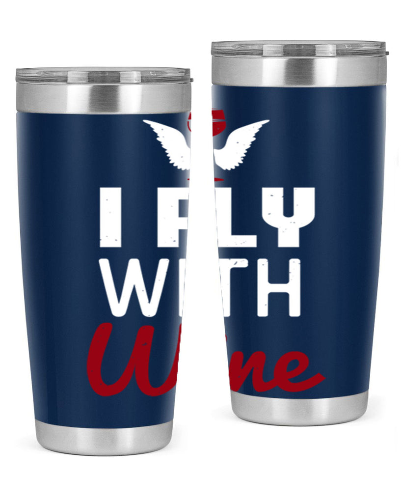 i fly with wine 212#- wine- Tumbler