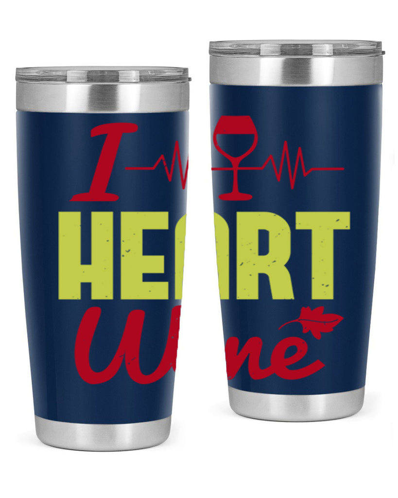 i heart wine 211#- wine- Tumbler