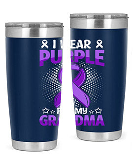 i wear purple for grandma 171#- alzheimers- Tumbler