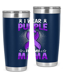 i wear purple for mama 173#- alzheimers- Tumbler