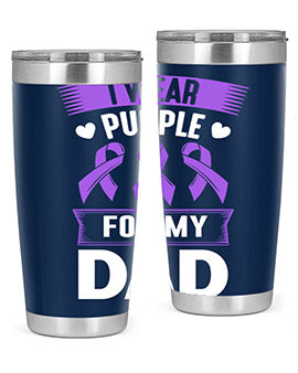 i wear purple for my 186#- alzheimers- Tumbler