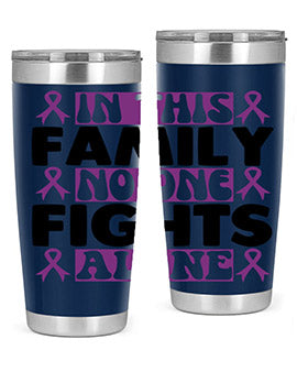 in this family no one fights alone 188#- alzheimers- Tumbler