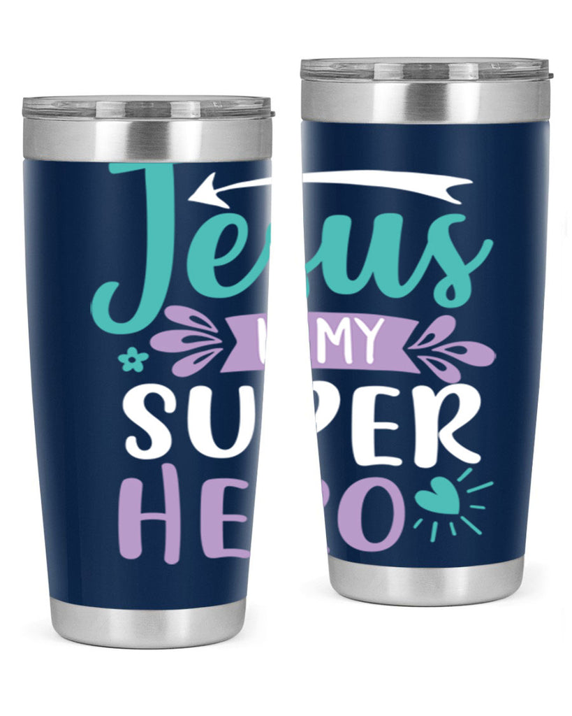 jesus is my superhero 71#- easter- Tumbler