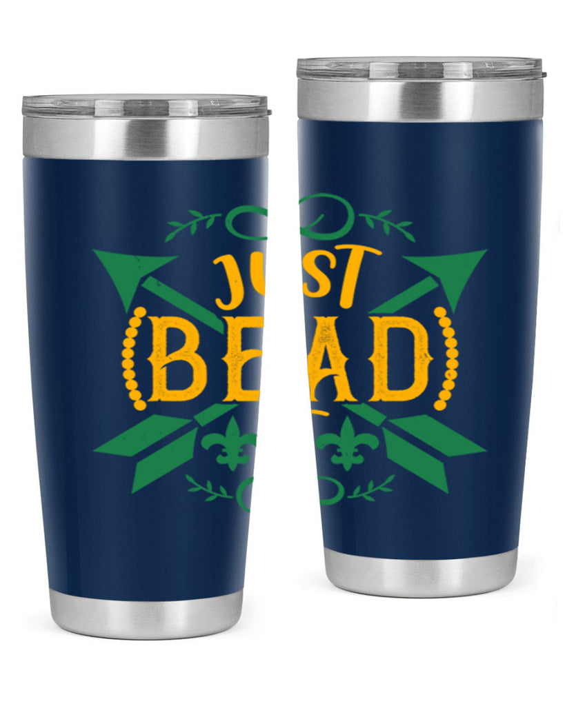 just bead it 56#- mardi gras- Tumbler