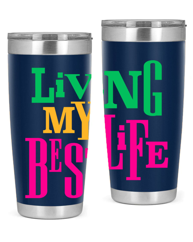living my best life 96#- black words phrases- Cotton Tank