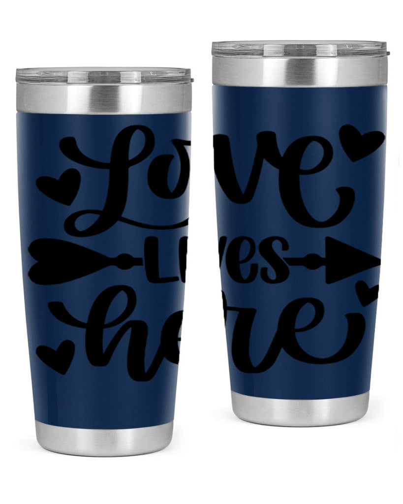 love lives here 7#- home- Tumbler