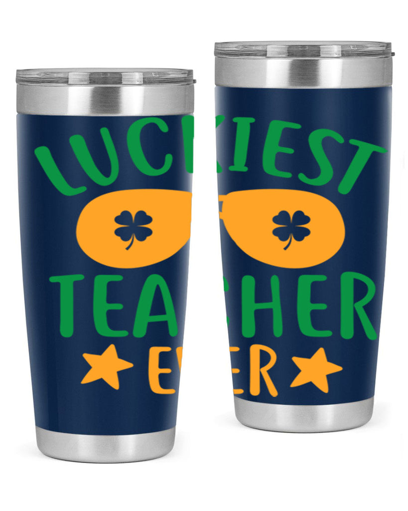 luckiest teacher ever 13#- mardi gras- Tumbler