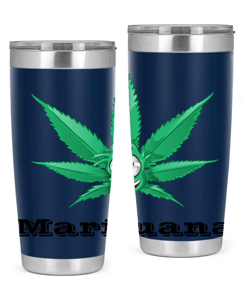 marijuana happy face 199#- marijuana- Tumbler