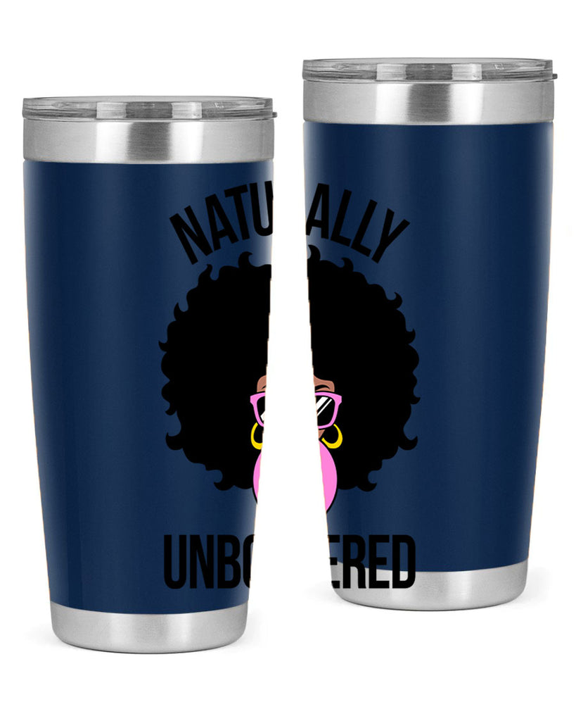 naturally unbothered afro woman 64#- black words phrases- Cotton Tank