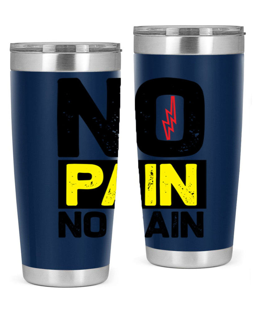 no pain no gain 5#- gym- Tumbler