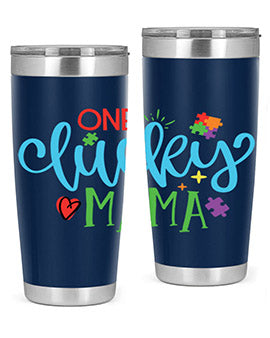 one lucky mama Style 33#- autism- Tumbler