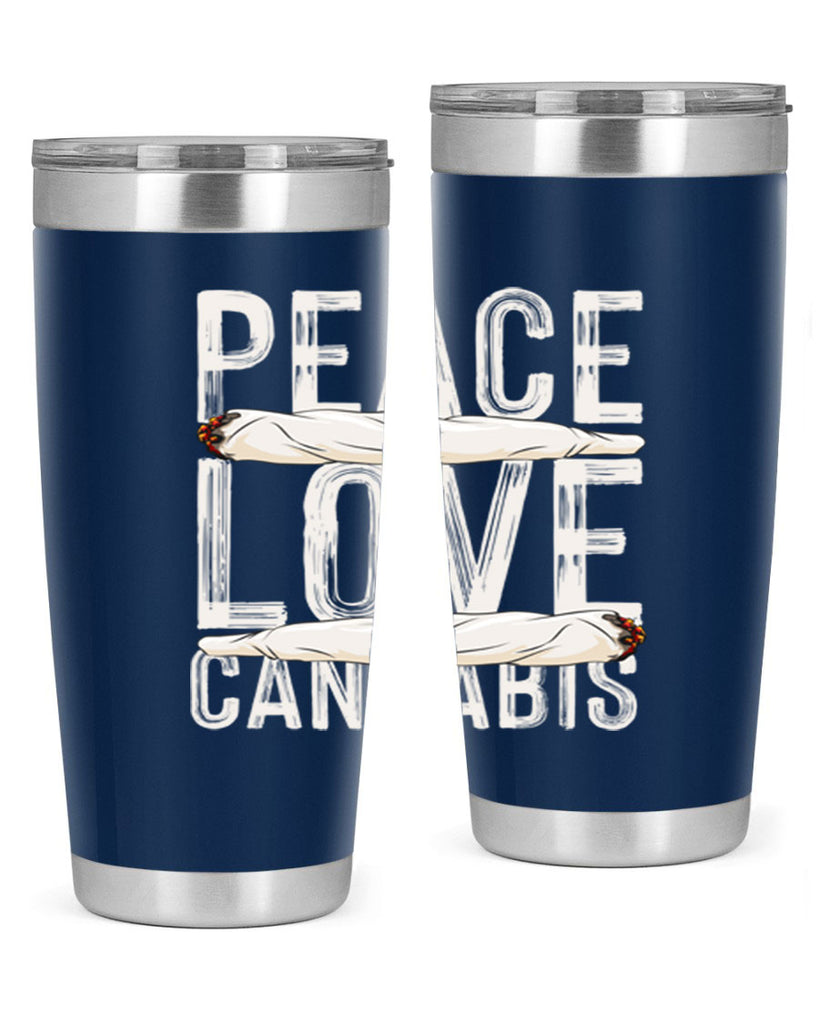 peace love cannabis 216#- marijuana- Tumbler