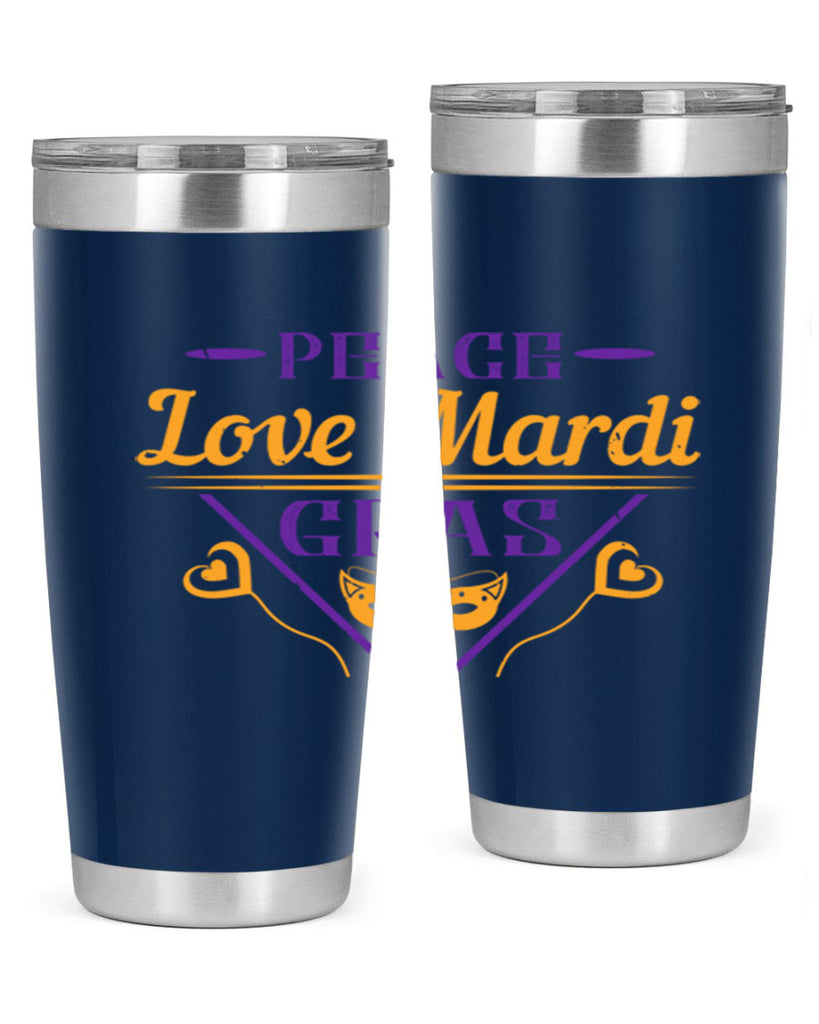 peace love mardi gras 39#- mardi gras- Tumbler