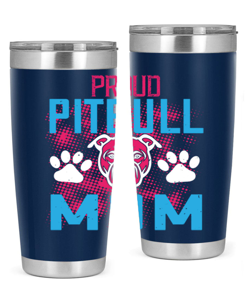 proud pitbull mom 70#- mom- Tumbler