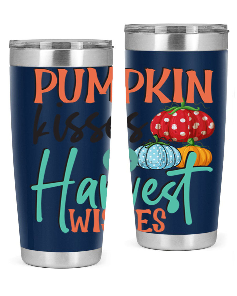 pumpkin kisses harvest wishes 526#- fall- Tumbler