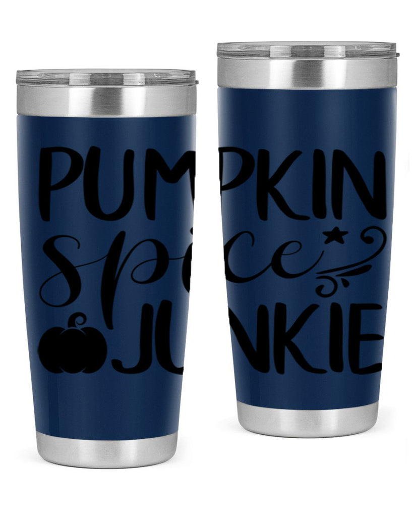 pumpkin spice junkie 548#- fall- Tumbler
