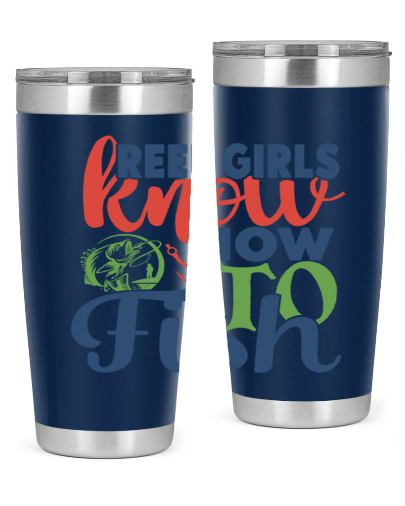 reel girls know how to fish 197#- fishing- Tumbler