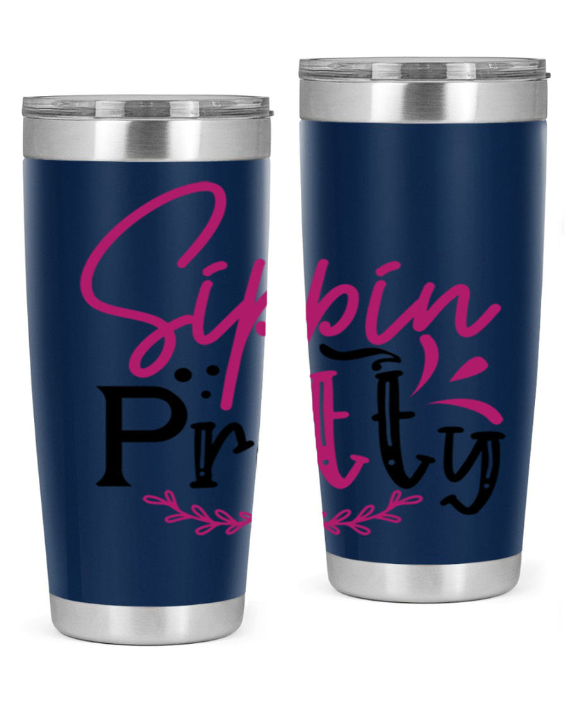 sippin pretty 161#- wine- Tumbler