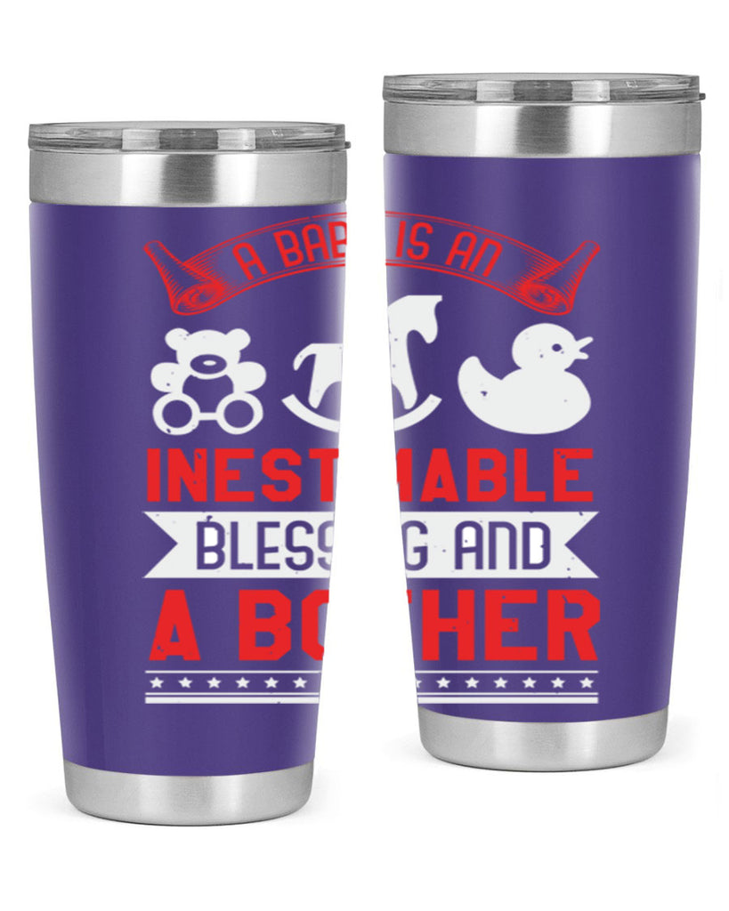 A baby is blessing and a bother Style 50#- baby shower- tumbler