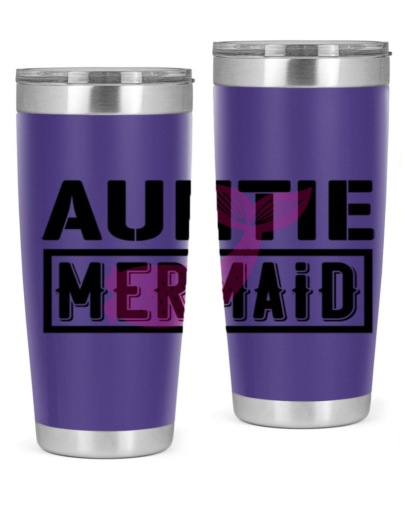 Auntie mermaid 18#- mermaid- Tumbler