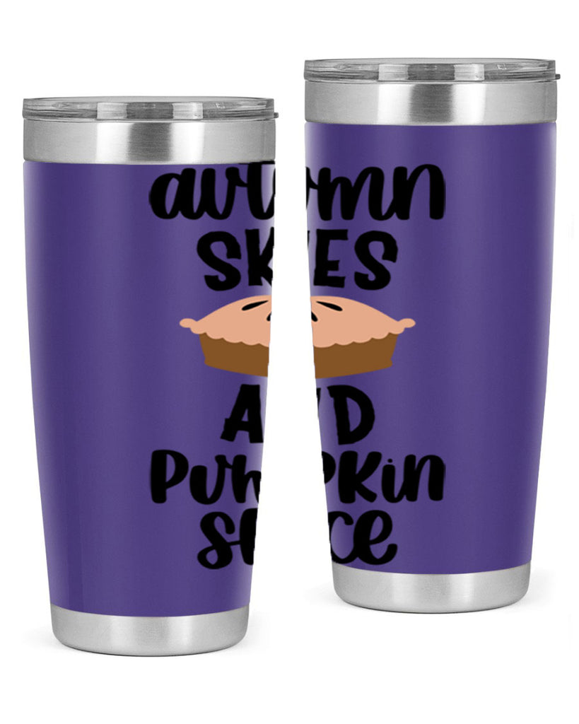 Autumn Skies And Pumpkin Spice 477#- fall- Tumbler