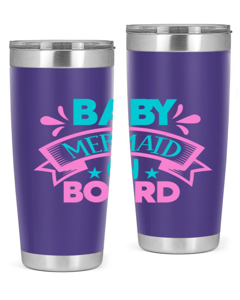 Baby Mermaid On Board 27#- mermaid- Tumbler