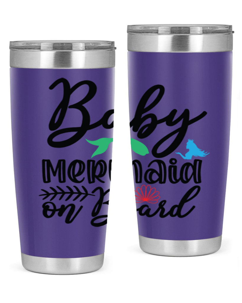 Baby Mermaid on Board 38#- mermaid- Tumbler