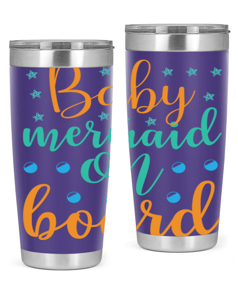 Baby Mermaid on Board 40#- mermaid- Tumbler