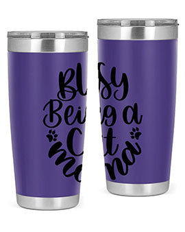 Busy Being A Cat Mama Style 80#- cat- Tumbler