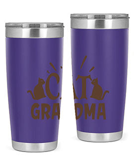 Cat Grandma Style 4#- cat- Tumbler