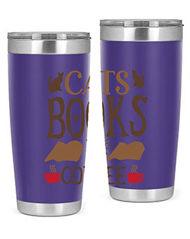 Cats Books Coffee Style 9#- cat- Tumbler