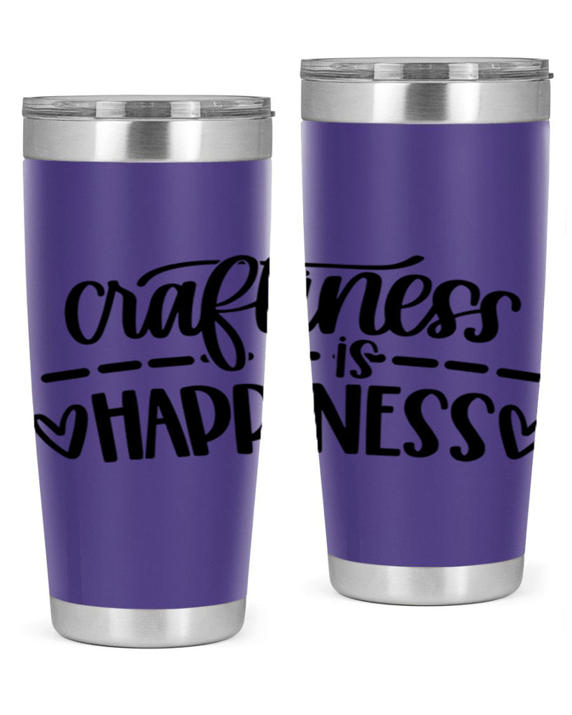 Craftiness Is Happiness 35#- crafting- Tumbler