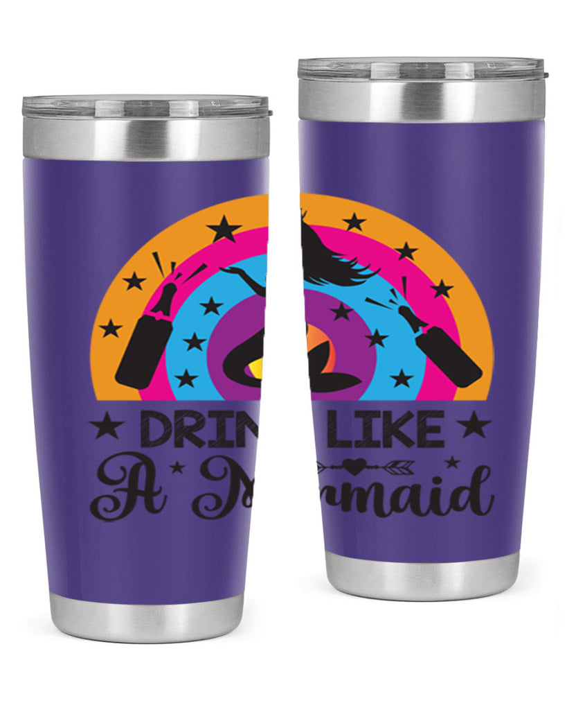 Drink like a mermaid 150#- mermaid- Tumbler