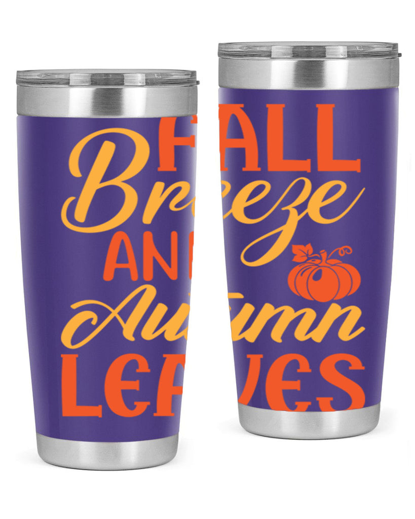 Fall Breeze and Autumn Leaves 92#- fall- Tumbler