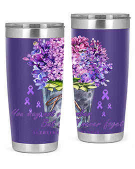 Flower Remember AlzheimerS Awareness 148#- alzheimers- Tumbler