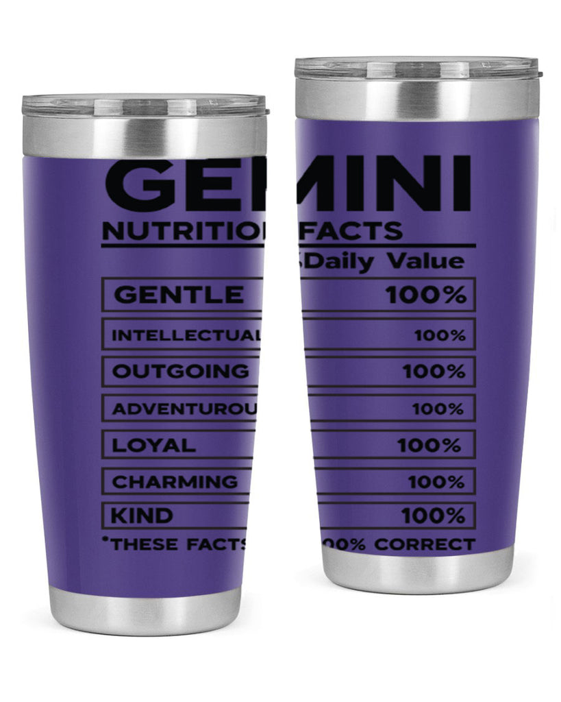 Gemini Nutrition Facts 220#- zodiac- Tumbler