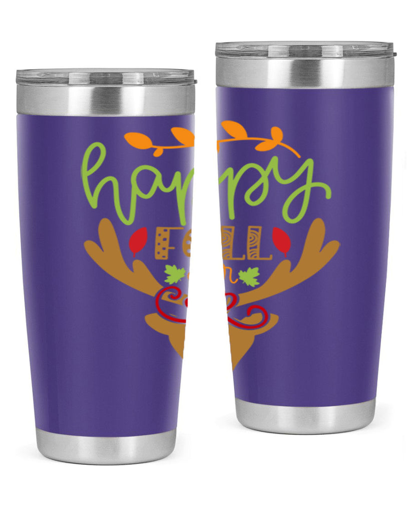 Happy Fall deer 219#- fall- Tumbler